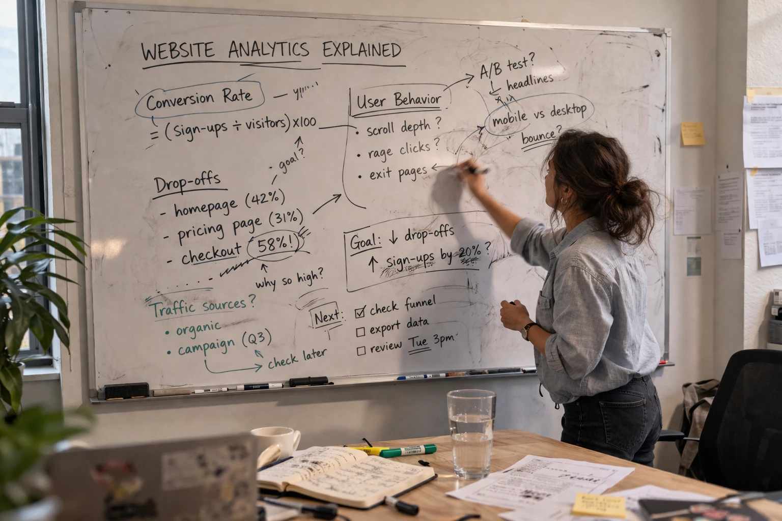 Website analytics is explained